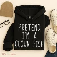 Pretend I'm Clown Fish Costume Halloween Lazy Easy Clownfish Hoodie thumb 4