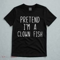 Pretend I'm Clown Fish Costume Halloween Lazy Easy Clownfish T-Shirt thumb 5