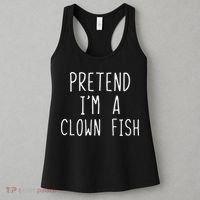Pretend I'm Clown Fish Costume Halloween Lazy Easy Clownfish Women's Tank Top thumb 3