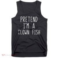 Pretend I'm Clown Fish Costume Halloween Lazy Easy Clownfish Tank Top thumb 0
