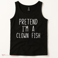 Pretend I'm Clown Fish Costume Halloween Lazy Easy Clownfish Tank Top thumb 2
