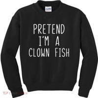 Pretend I'm Clown Fish Costume Halloween Lazy Easy Clownfish Kids Sweatshirt thumb 0