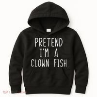 Pretend I'm Clown Fish Costume Halloween Lazy Easy Clownfish Kids Hoodie thumb 0