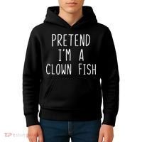 Pretend I'm Clown Fish Costume Halloween Lazy Easy Clownfish Kids Hoodie thumb 4