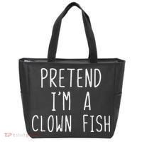 Pretend I'm Clown Fish Costume Halloween Lazy Easy Clownfish Tote Bag thumb 0