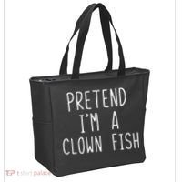 Pretend I'm Clown Fish Costume Halloween Lazy Easy Clownfish Tote Bag thumb 2