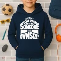 Pick On Someone Your Own Size Kids Hoodie thumb 2