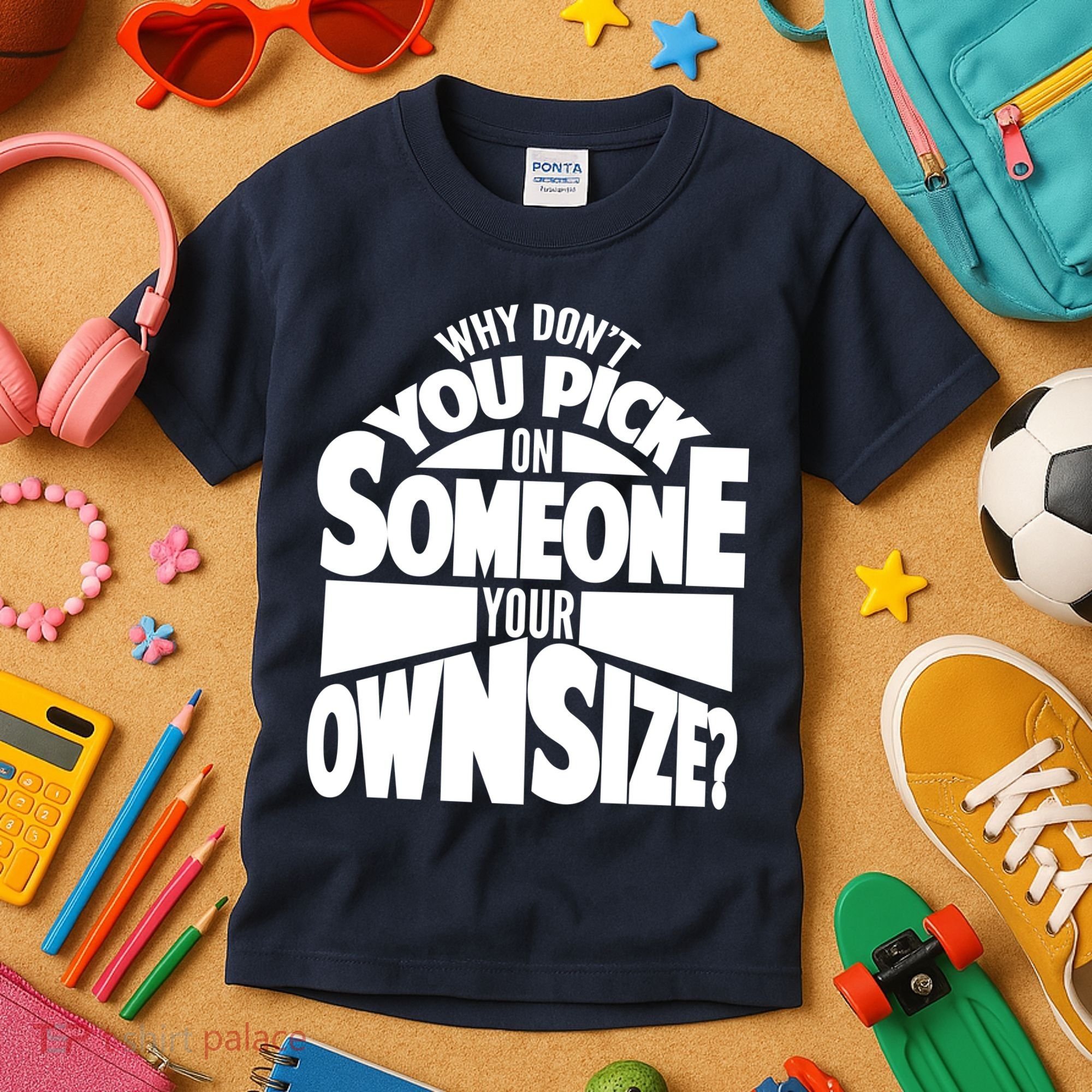 Pick On Someone Your Own Size Kids T-Shirt