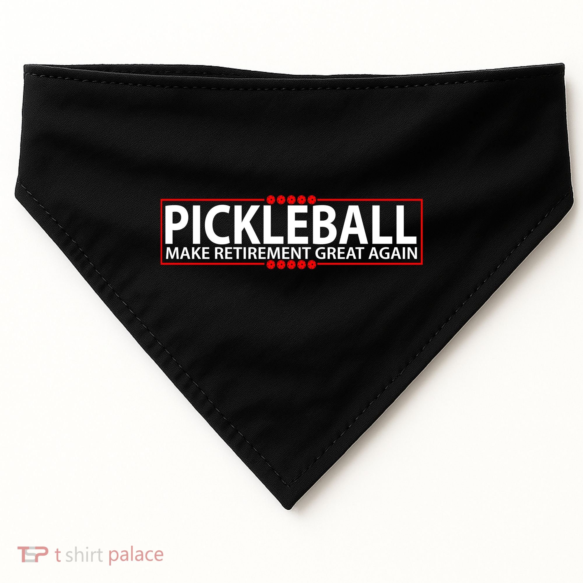 Pickleball Make Retirement Great Again USA-Made Doggie Bandana