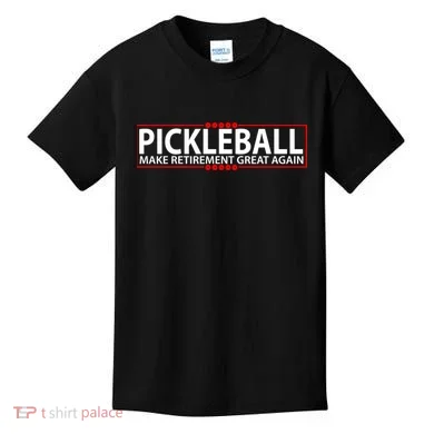 Pickleball Make Retirement Great Again Kids T-Shirt
