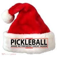 Pickleball Make Retirement Great Again Santa Hat thumb 0