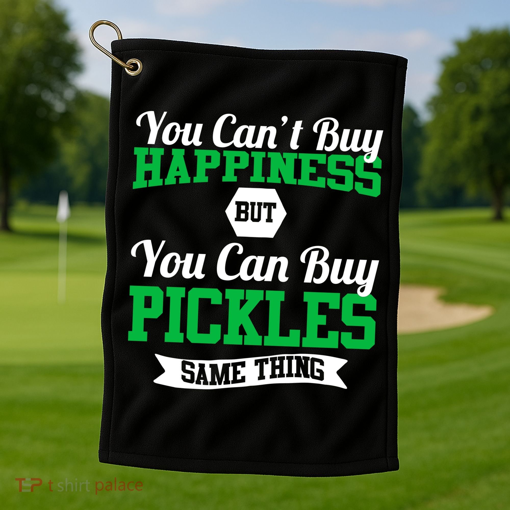 Pickles Are Happiness  Golf Towel