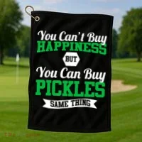 Pickles Are Happiness  Golf Towel thumb 1