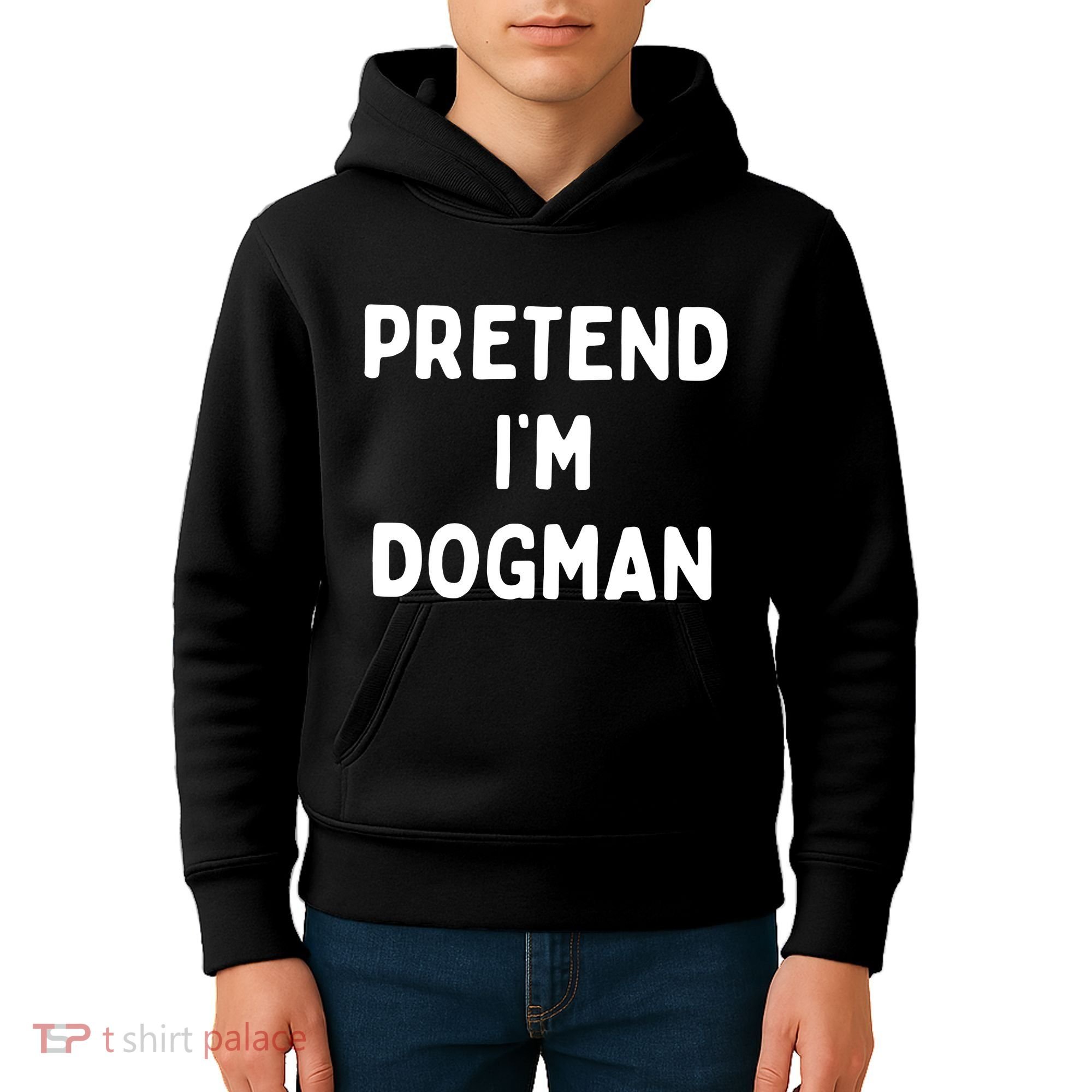 Pretend Im Dogman Kids Hoodie