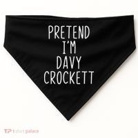 Pretend I'm Davy Crockett Costume Halloween Lazy Quick USA-Made Doggie Bandana thumb 0