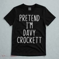 Pretend I'm Davy Crockett Costume Halloween Lazy Quick T-Shirt thumb 5