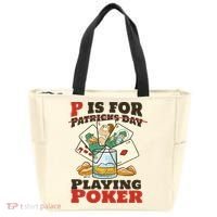 P Is For Poker St Patrick's Day Tote Bag thumb 0