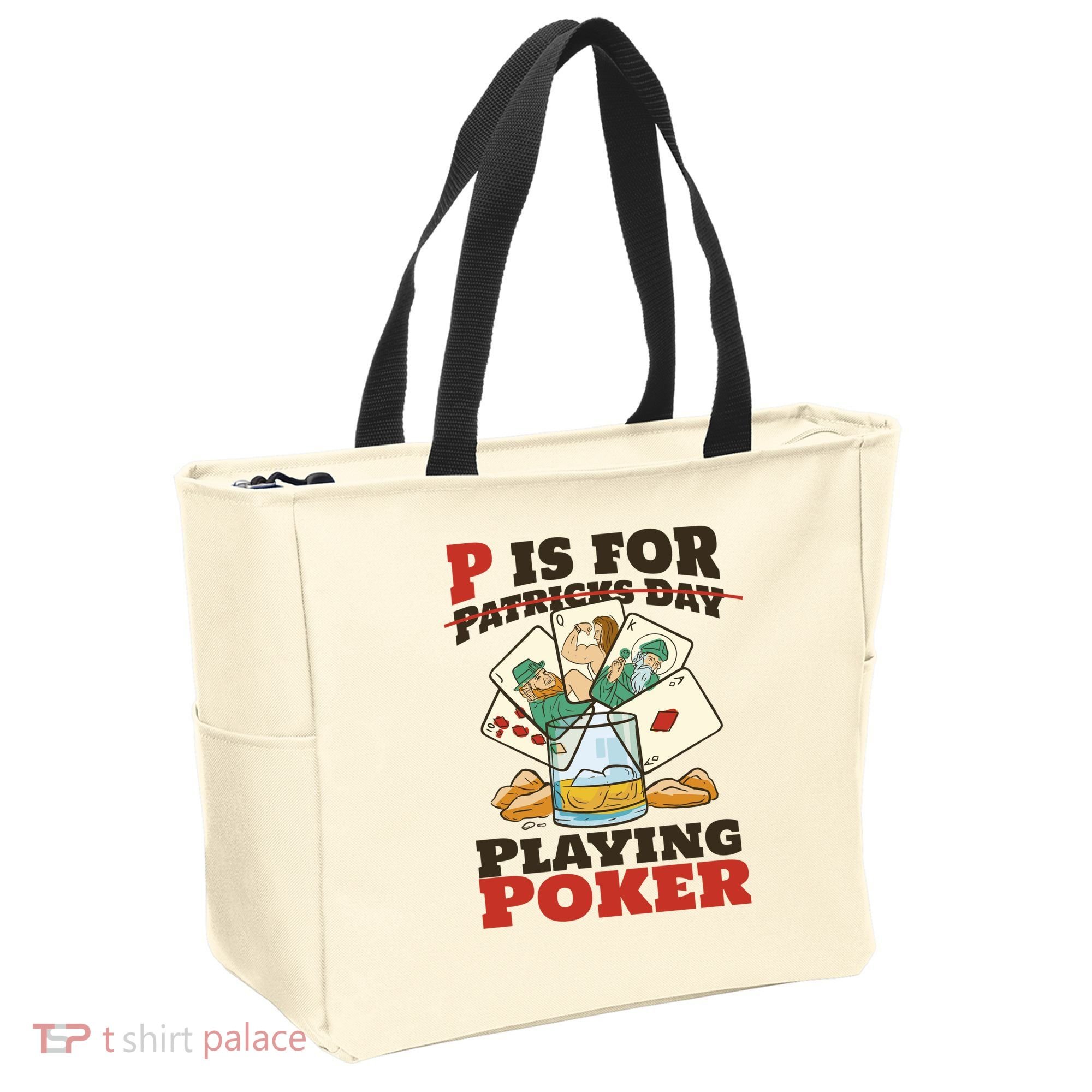P Is For Poker St Patrick's Day Tote Bag