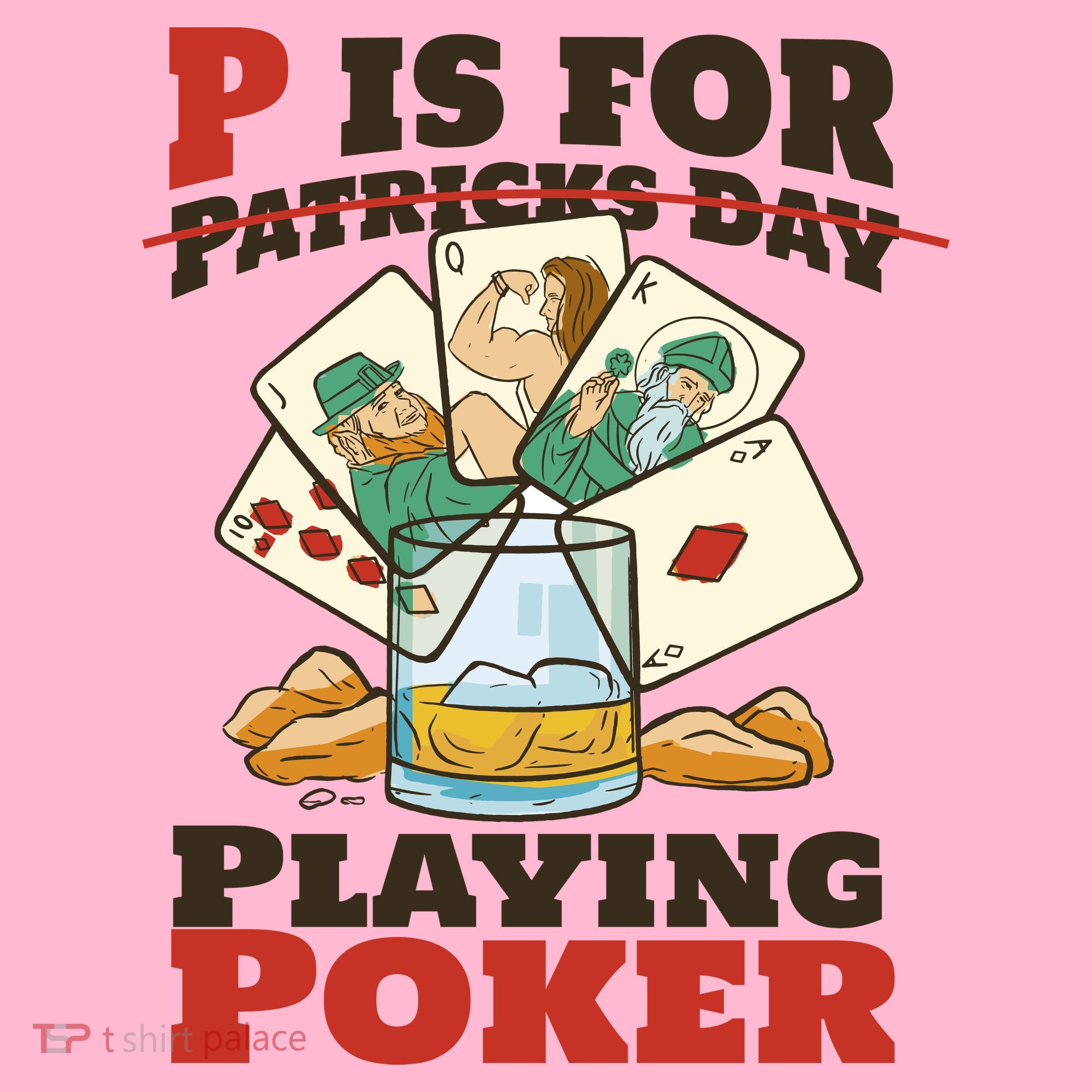 P Is For Poker St Patrick's Day Coaster