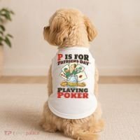 P Is For Poker St Patrick's Day Doggie Tank thumb 2