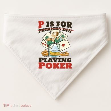 P Is For Poker St Patrick's Day USA-Made Doggie Bandana