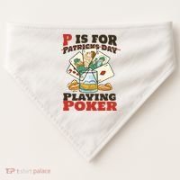P Is For Poker St Patrick's Day USA-Made Doggie Bandana thumb 0