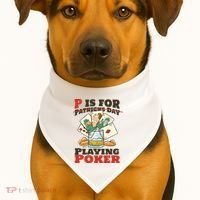 P Is For Poker St Patrick's Day USA-Made Doggie Bandana thumb 1