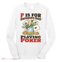 P Is For Poker St Patrick's Day Long Sleeve Shirt thumb 0