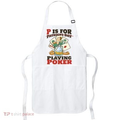 P Is For Poker St Patrick's Day Apron