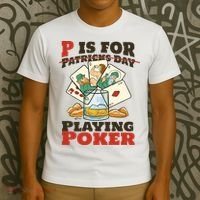 P Is For Poker St Patrick's Day T-Shirt thumb 3