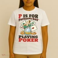P Is For Poker St Patrick's Day T-Shirt thumb 4