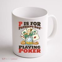 P Is For Poker St Patrick's Day Coffee Mug thumb 1