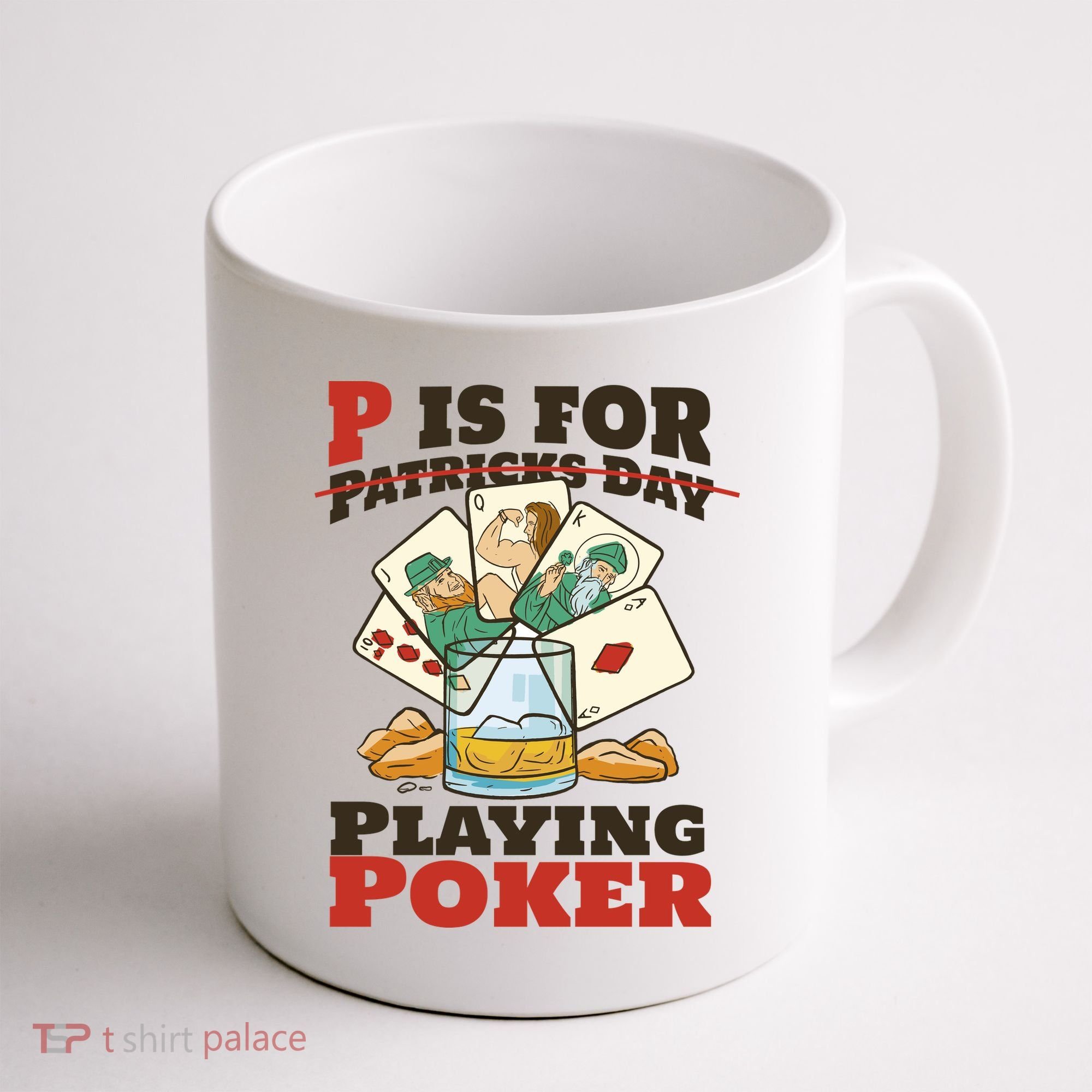P Is For Poker St Patrick's Day Coffee Mug