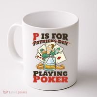 P Is For Poker St Patrick's Day Coffee Mug thumb 0