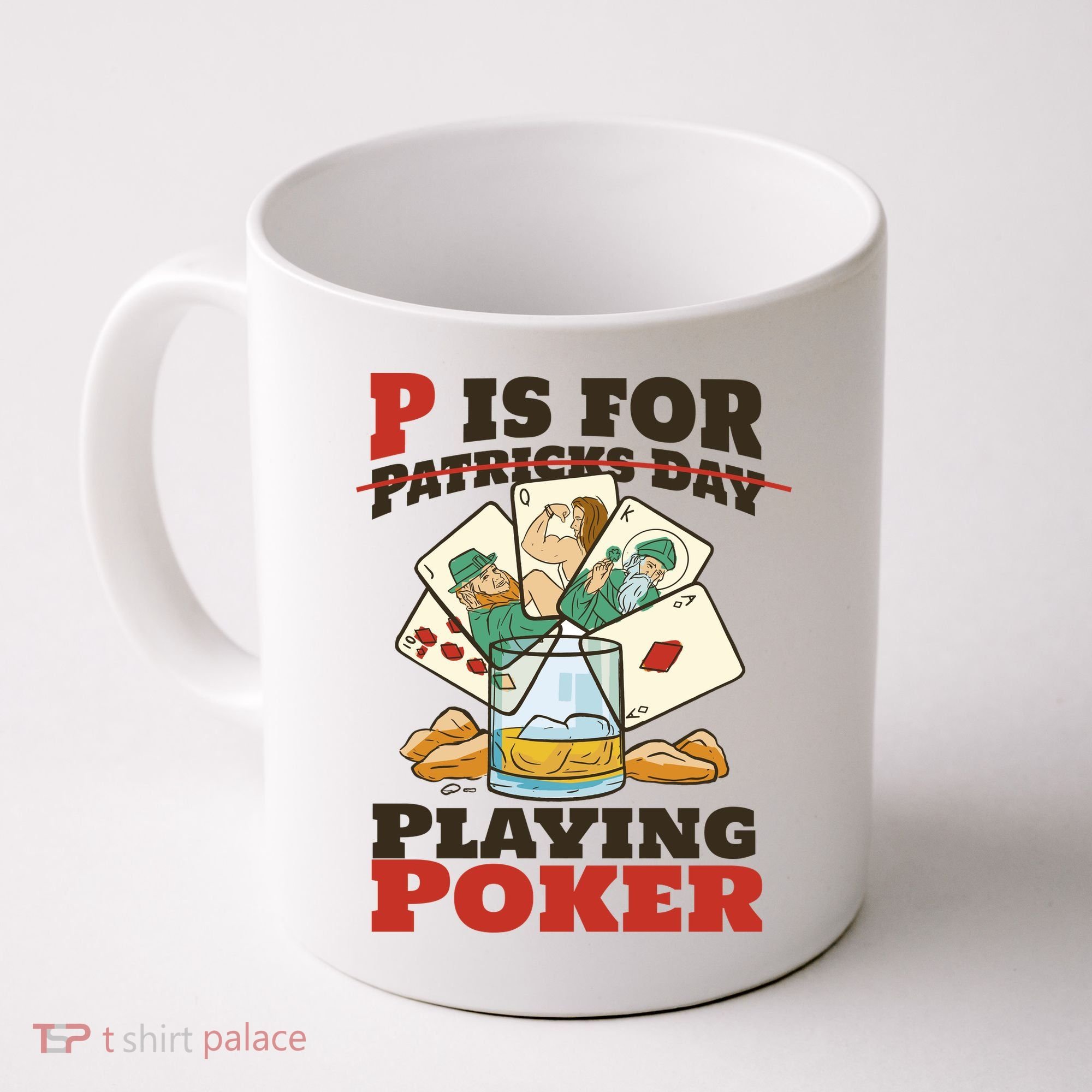 P Is For Poker St Patrick's Day Coffee Mug