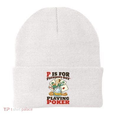 P Is For Poker St Patrick's Day Beanie