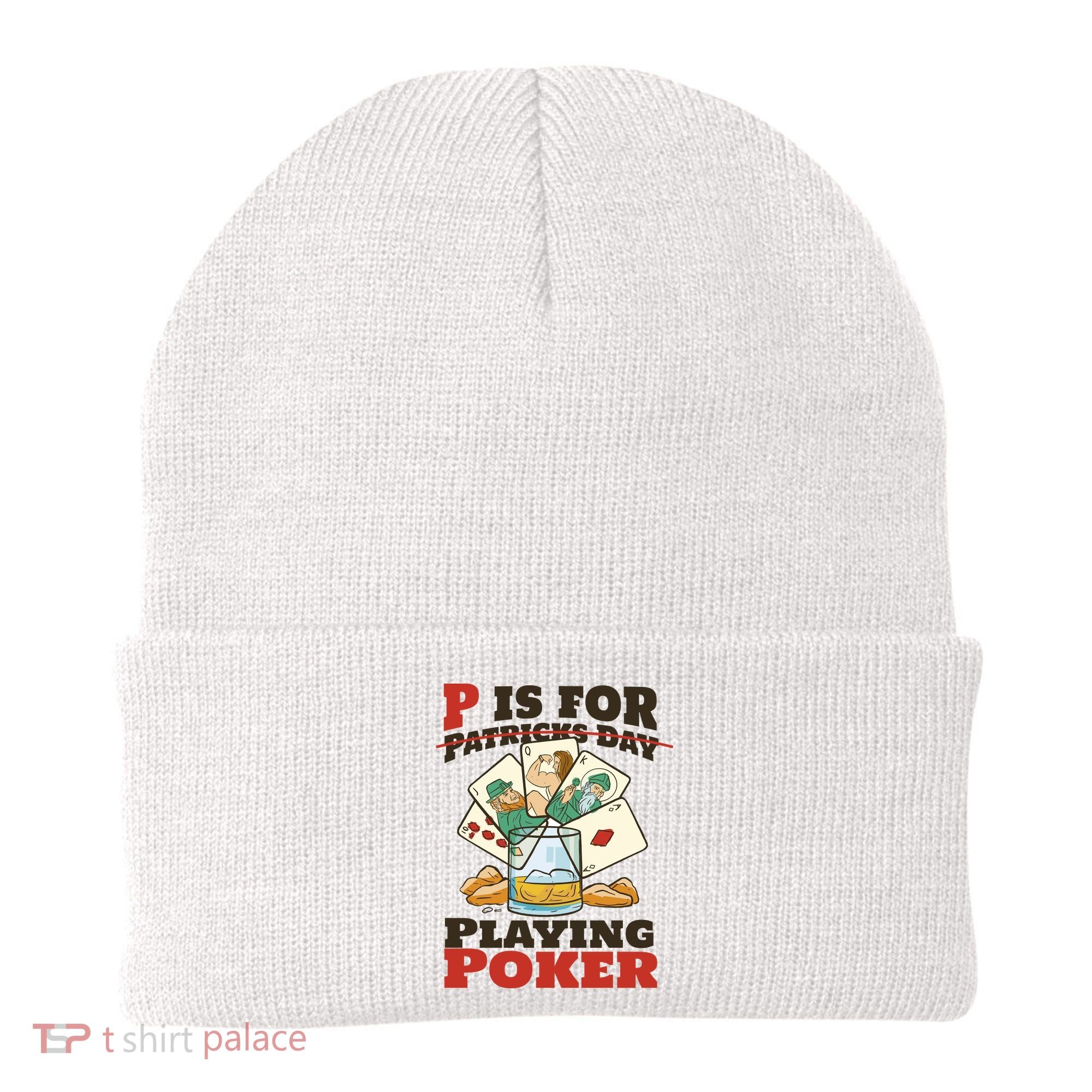 P Is For Poker St Patrick's Day Beanie