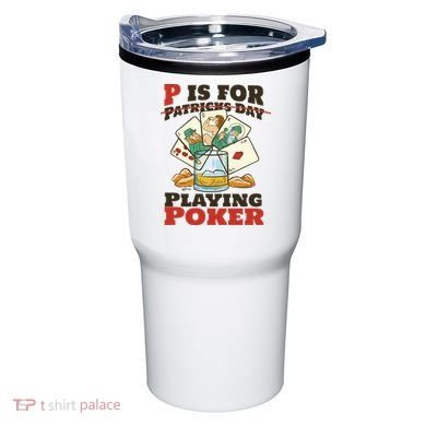 P Is For Poker St Patrick's Day Tumbler