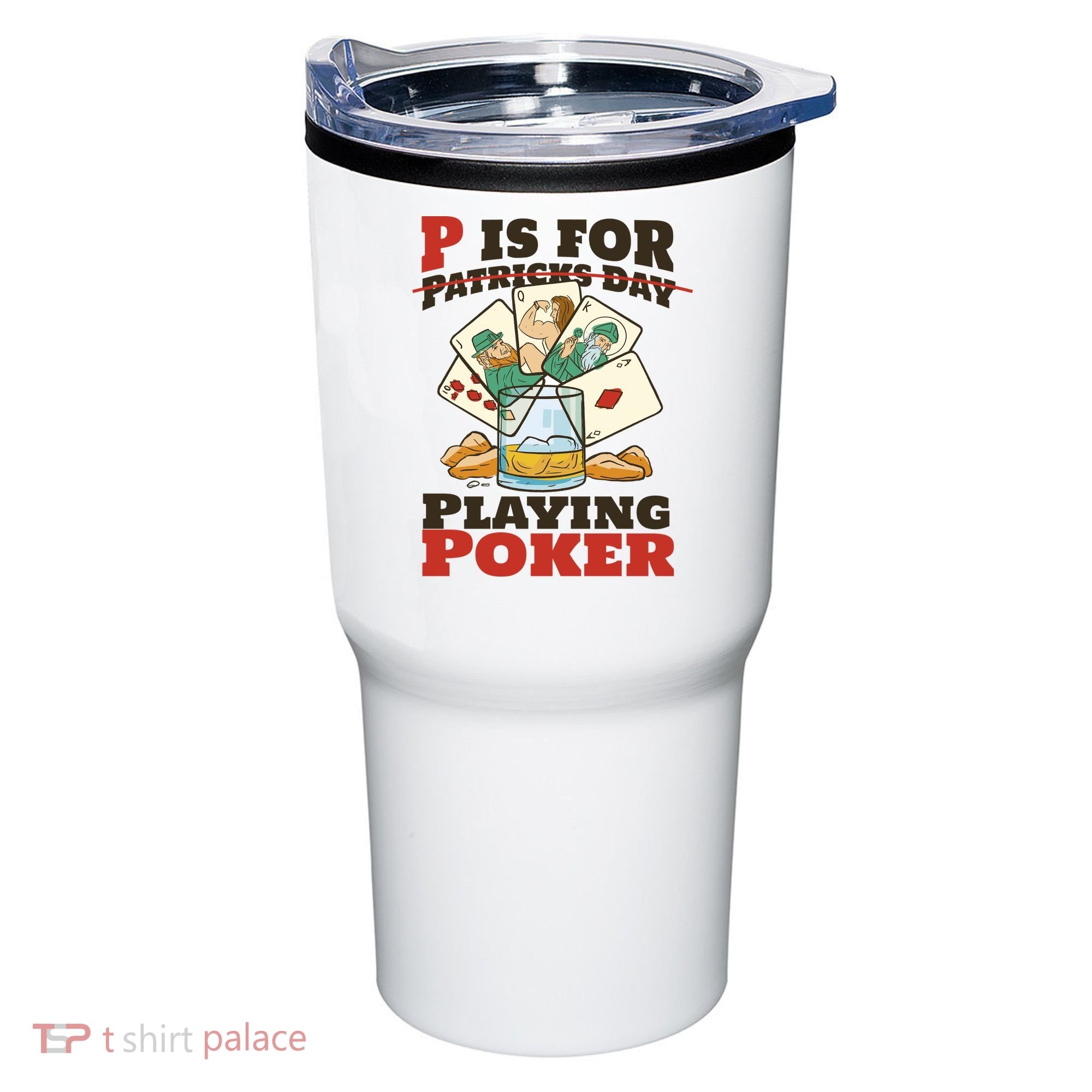 P Is For Poker St Patrick's Day Tumbler