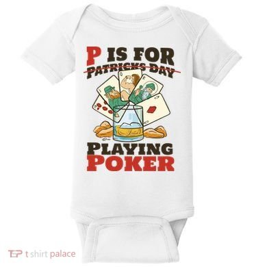 P Is For Poker St Patrick's Day Baby Bodysuit