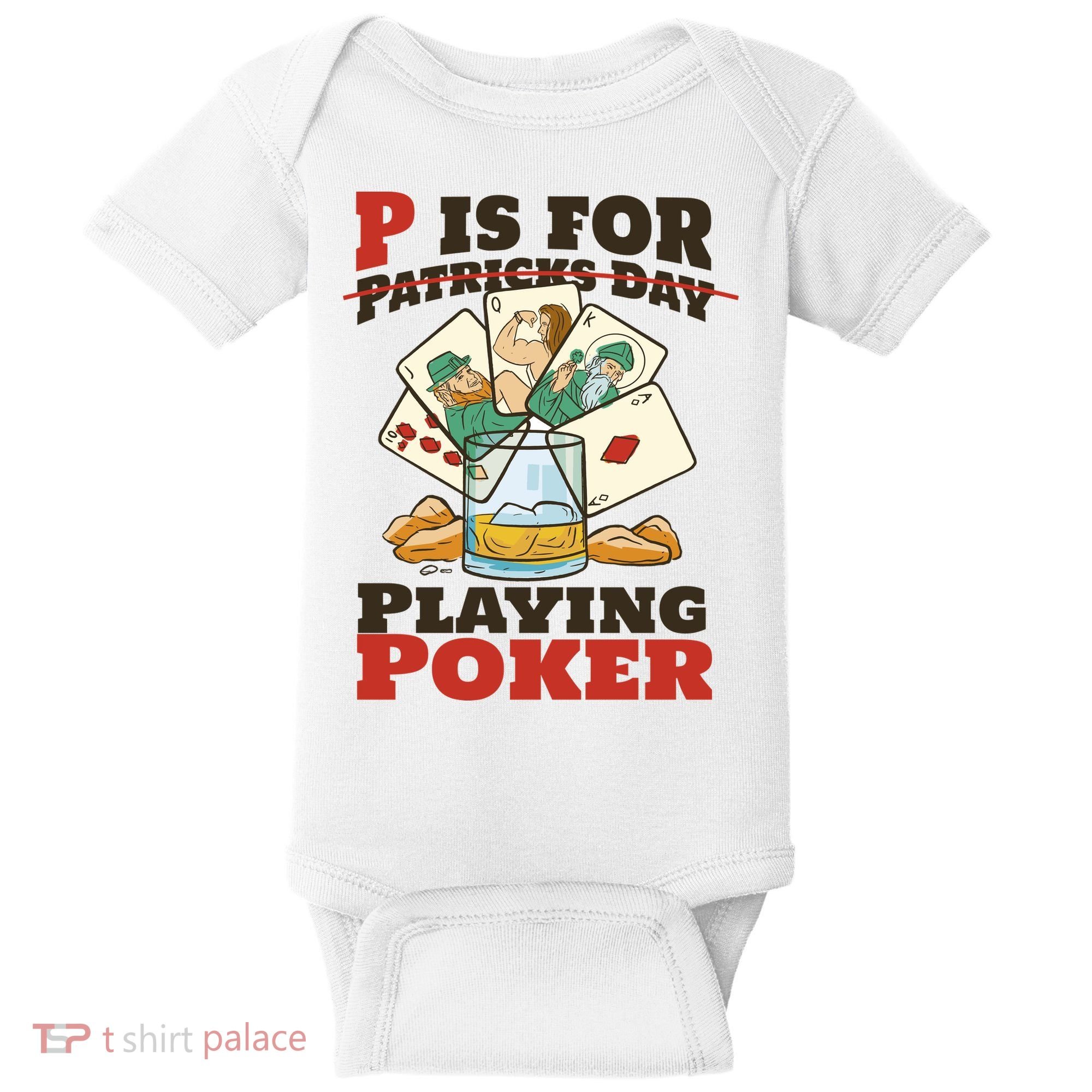 P Is For Poker St Patrick's Day Baby Bodysuit