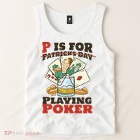 P Is For Poker St Patrick's Day Tank Top thumb 2