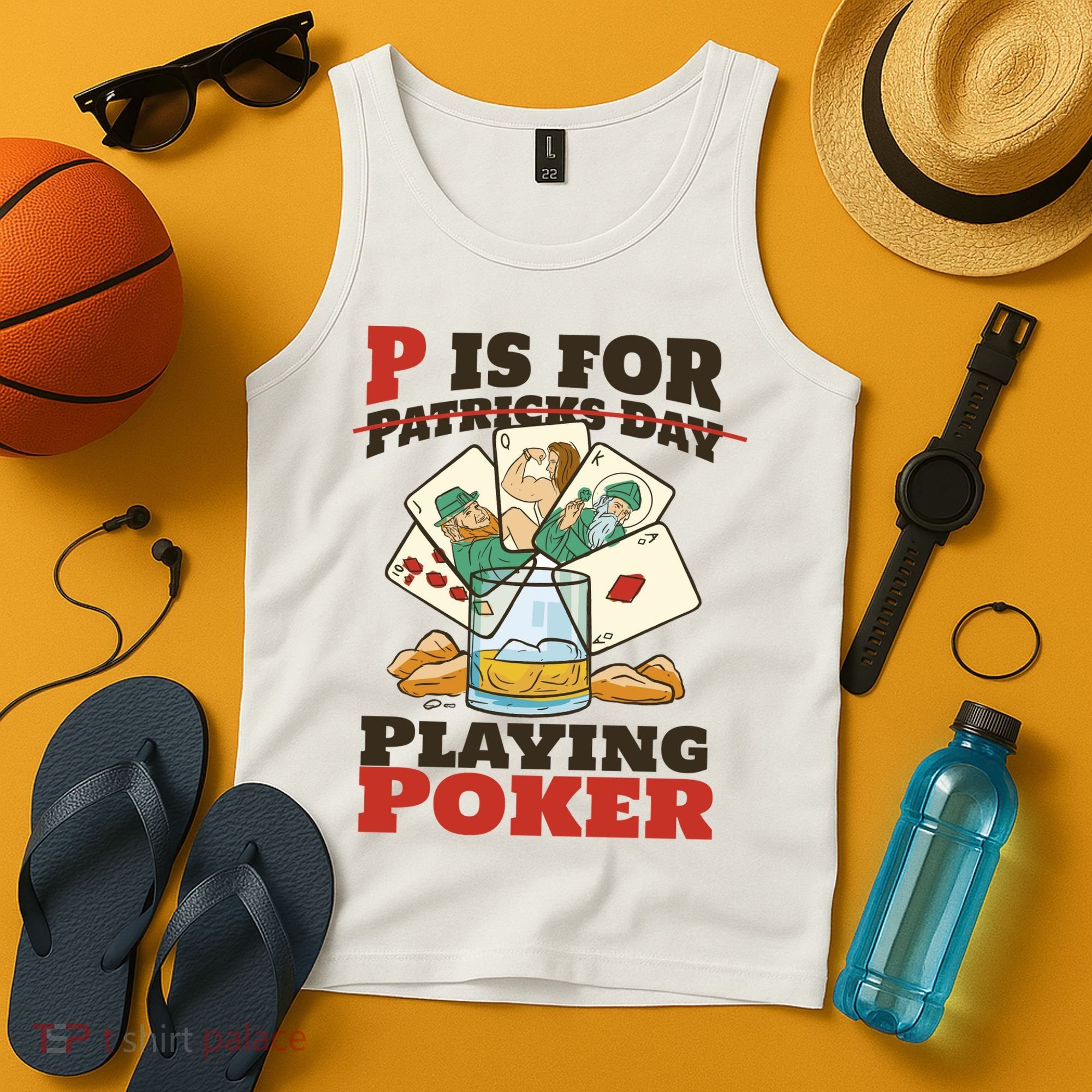 P Is For Poker St Patrick's Day Tank Top