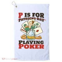 P Is For Poker St Patrick's Day Golf Towel thumb 0