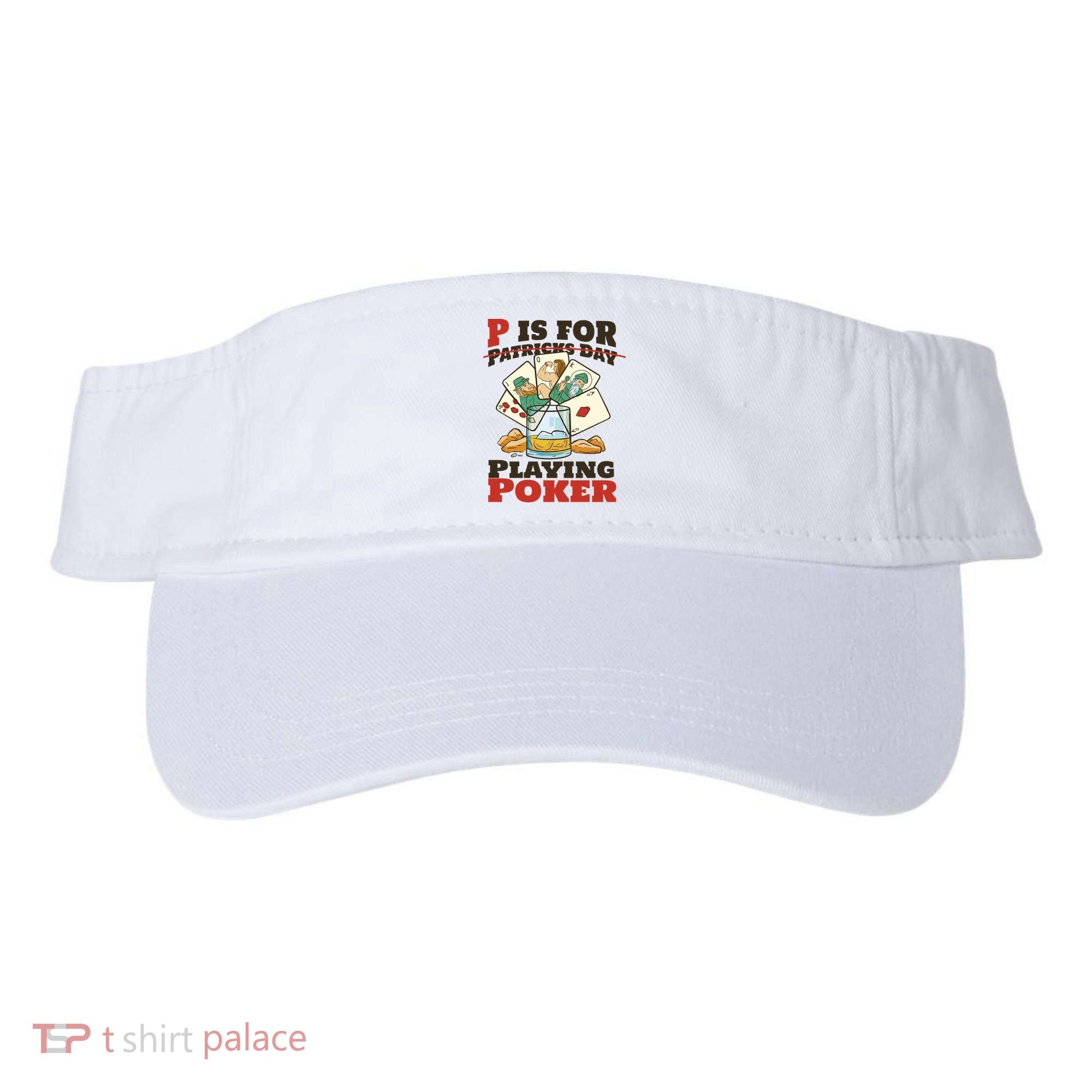 P Is For Poker St Patrick's Day Visor