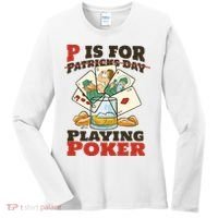 P Is For Poker St Patrick's Day Women's Long Sleeve Shirt thumb 0