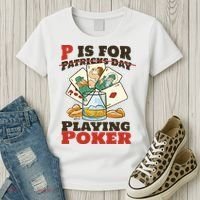 P Is For Poker St Patrick's Day Women's T-Shirt thumb 3