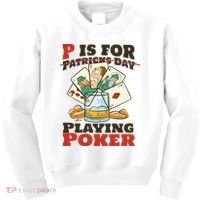 P Is For Poker St Patrick's Day Kids Sweatshirt thumb 0