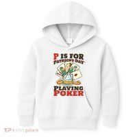 P Is For Poker St Patrick's Day Kids Hoodie thumb 0