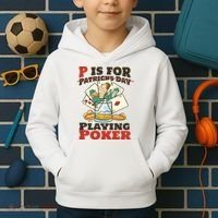 P Is For Poker St Patrick's Day Kids Hoodie thumb 2